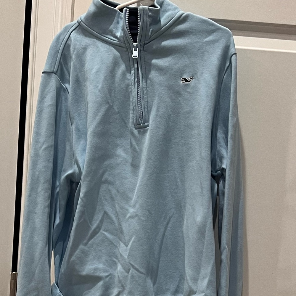 Vineyard Vines Boys Sky Blue Zip-Up Sweater